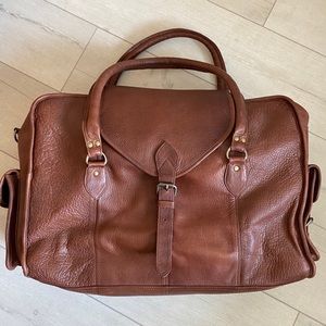 Genuine Leather Weekender Duffle Travel Bag